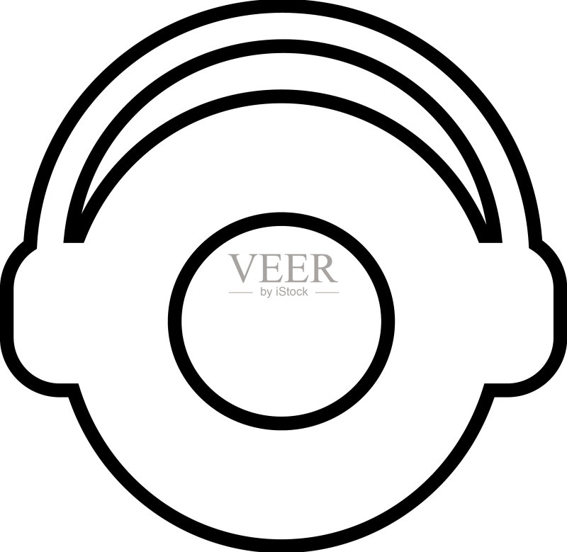带耳机的音乐概念设计图标素材