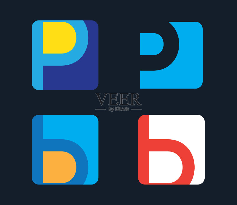 P和B图标集图标素材