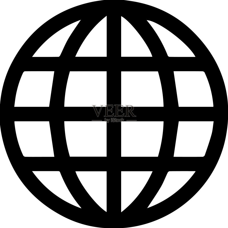 黑色世界图标图标素材