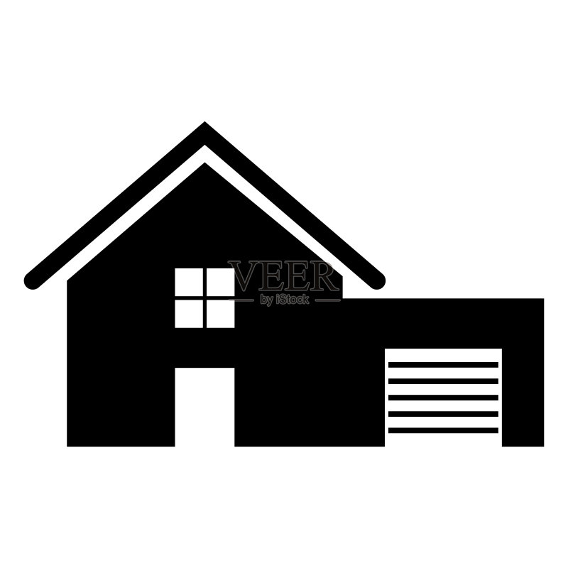 房屋图标,黑色房屋符号,房地产标志图标素材