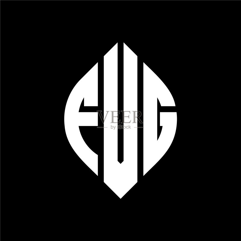 圆形FVG字母logo设计图标素材
