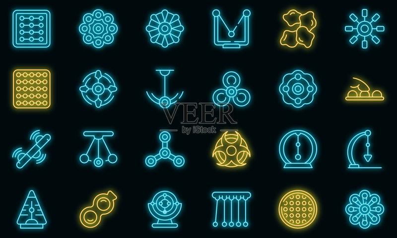 抗压玩具图标矢量霓虹灯图标素材