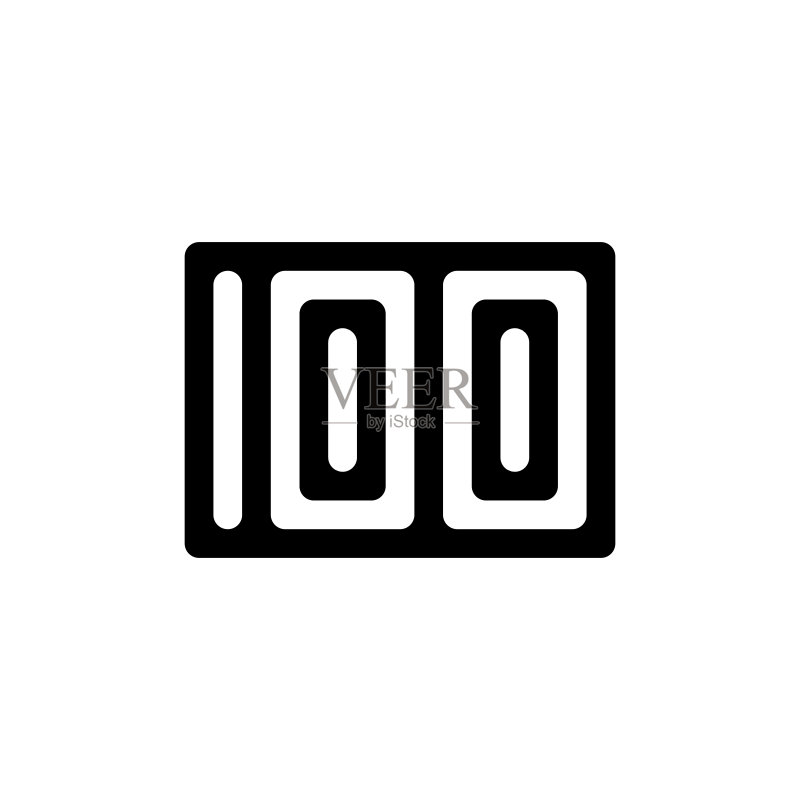 数字100图标设计图标素材