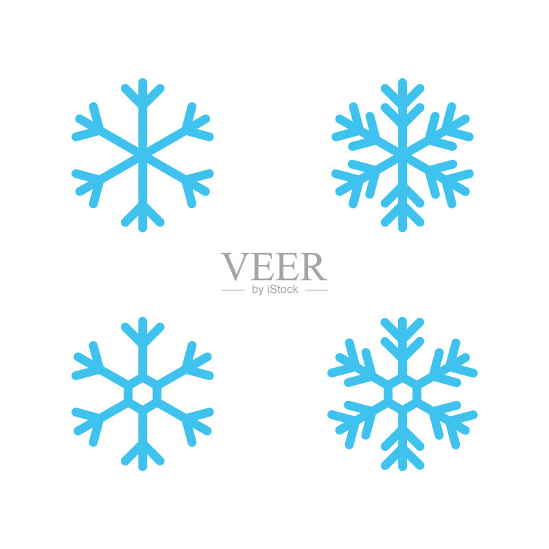 雪花线条艺术图标集图标素材