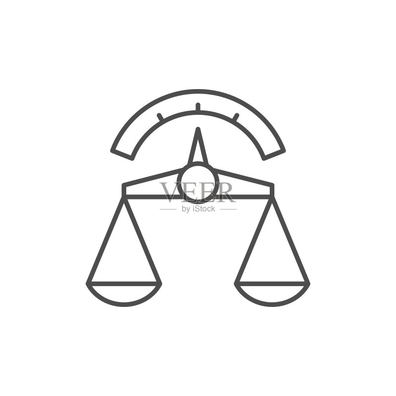 称重过程线条轮廓图标图标素材