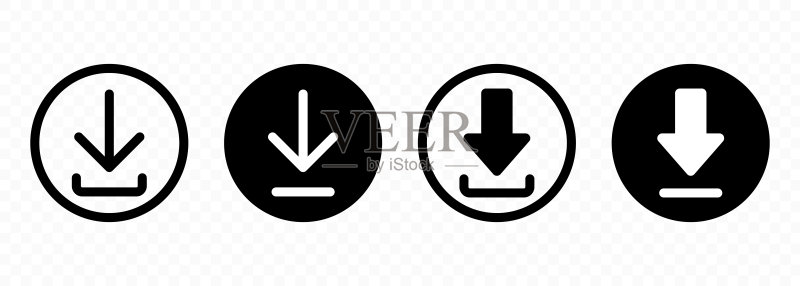 下载图标矢量集:上传文件,商业广告矢量线性图标图标素材