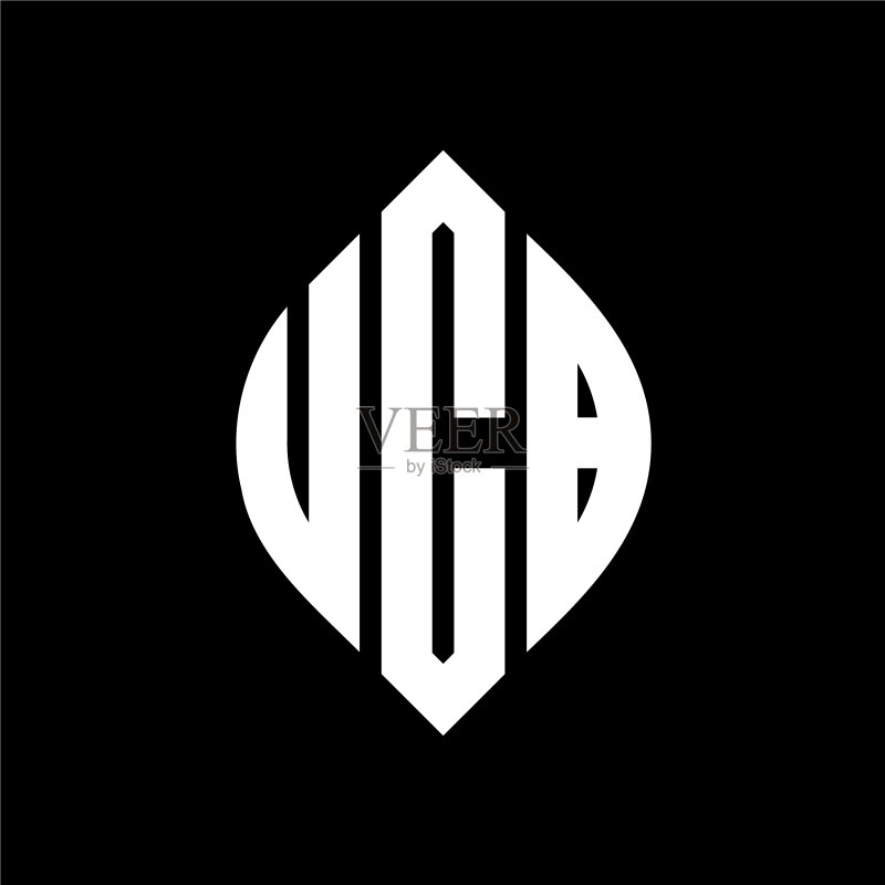 UCB圆形字母LOGO设计图标素材