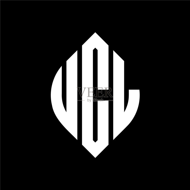 带有圆圈的UCL圆形字母标志设计图标素材