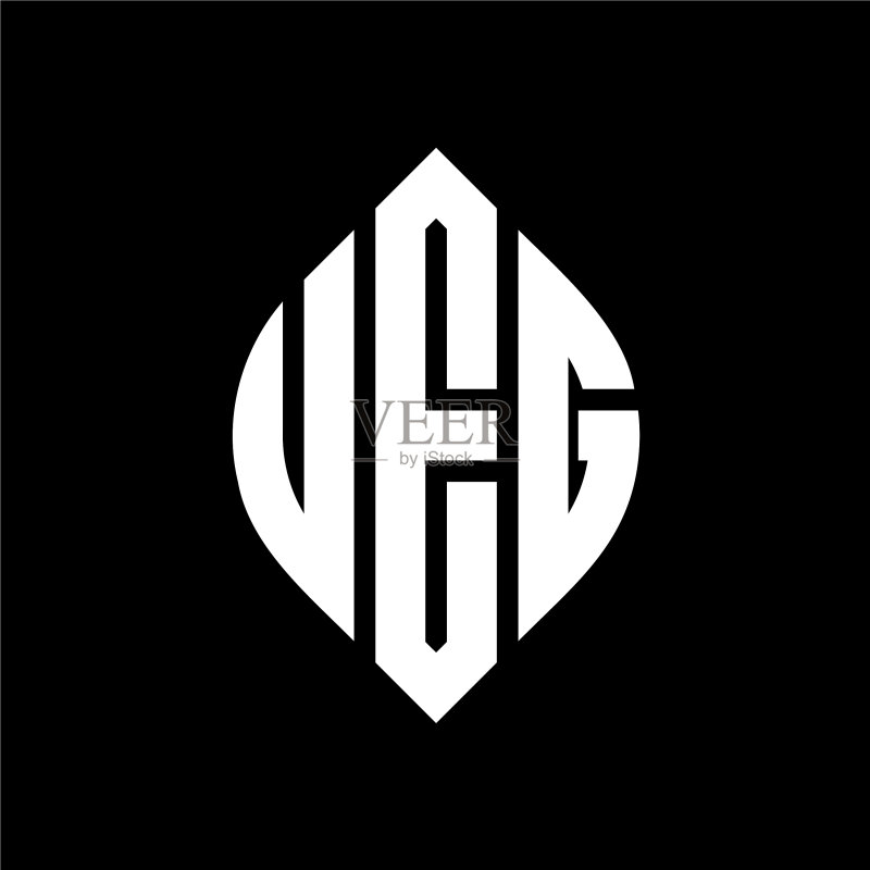 圆形字母UEG标志设计图标素材