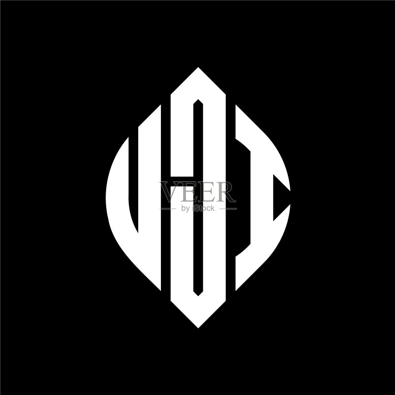 UJI圆形字母logo设计图标素材