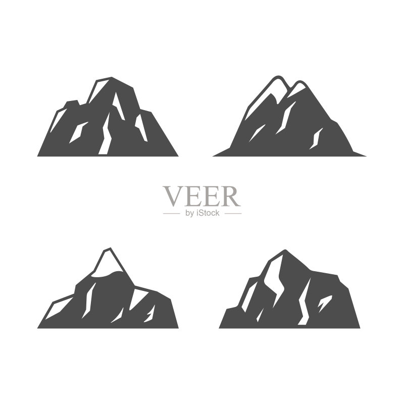 山峰符号合集图标素材