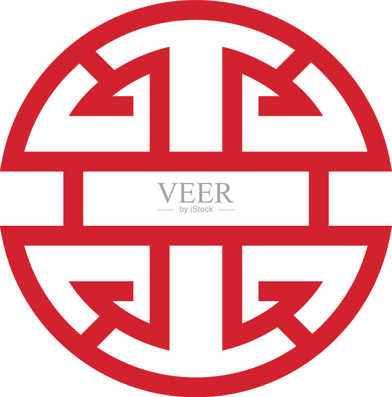 红色中式标牌图标素材