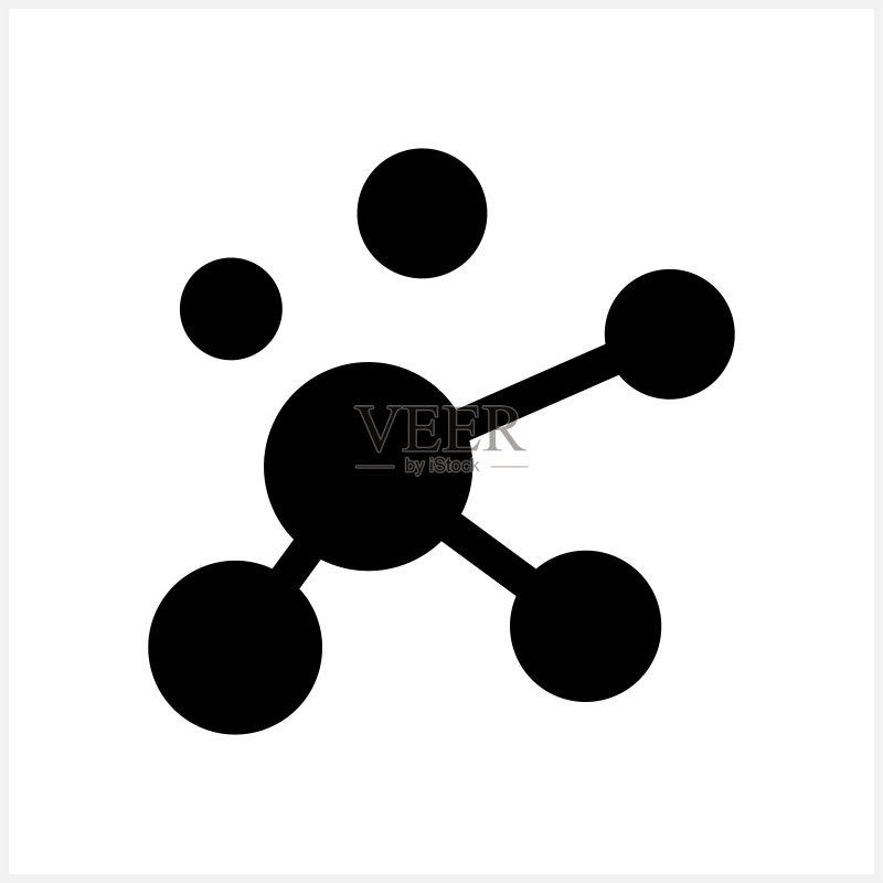 分子图标,原子或离子符号图标素材