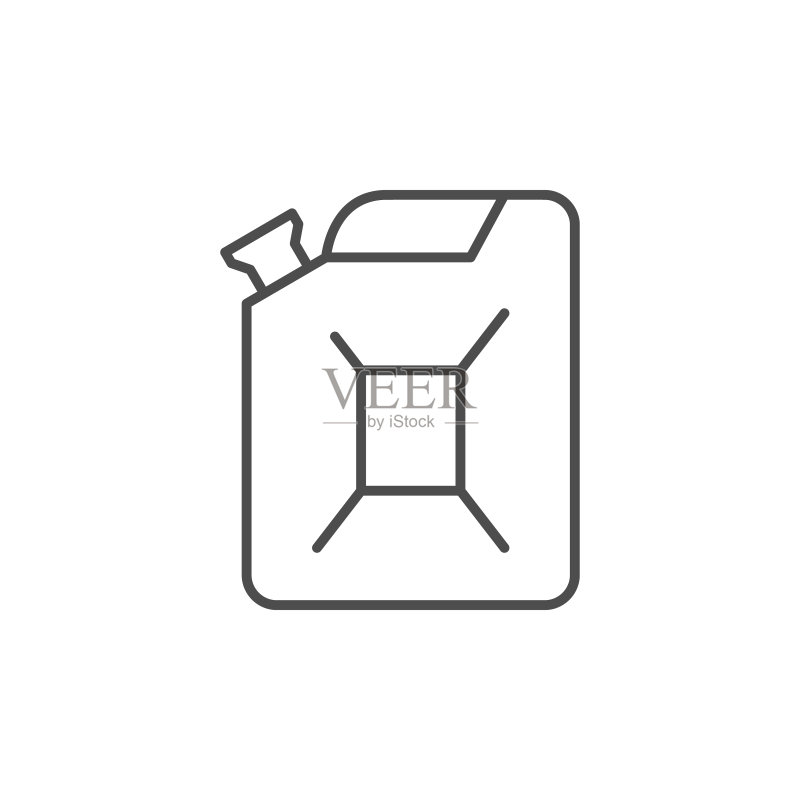燃油罐直线轮廓图标图标素材