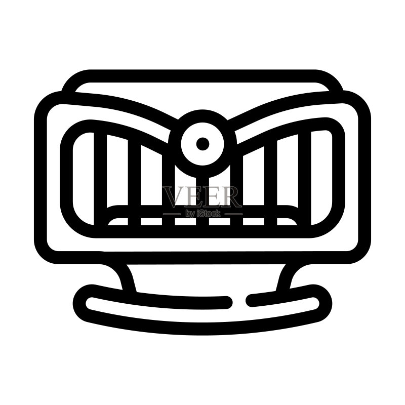摇摆床线条图标矢量图图标素材