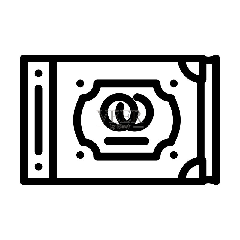 婚礼相册线条图标矢量插图图标素材