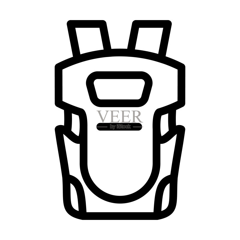 婴儿背带配件线条图标矢量图图标素材