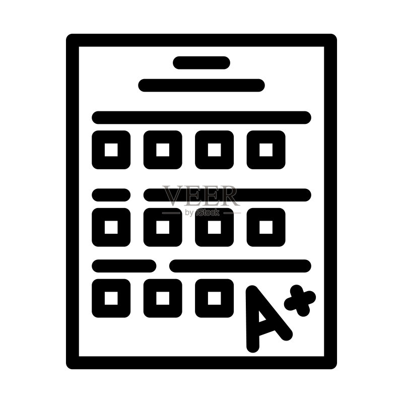 学校线性图标矢量素材图标素材