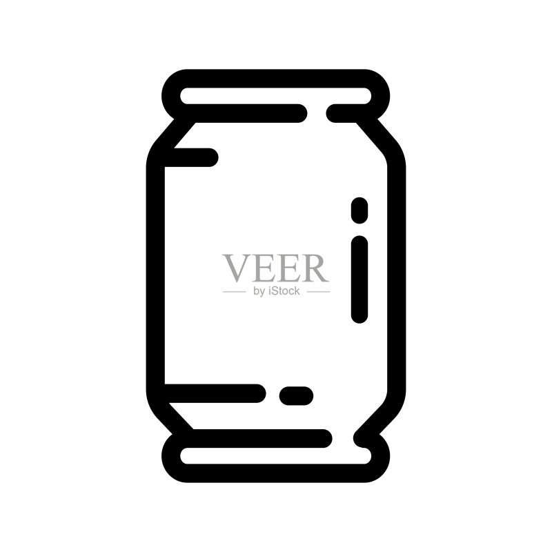 苏打罐轮廓矢量图标图标素材