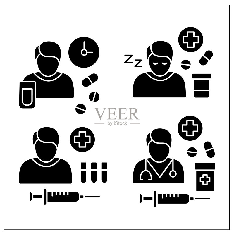 药房的glyph图标集图标素材
