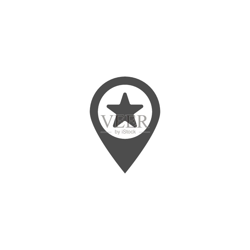 地图指针图标扁平设计模板图标素材