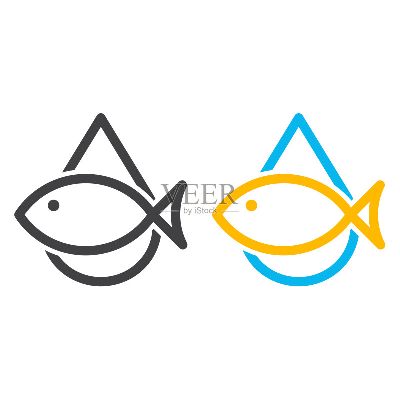 鱼油Omega 3矢量图标模板图标素材