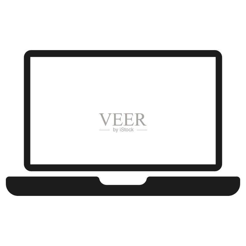 设备图标:电脑或笔记本电脑,矢量插图图标素材