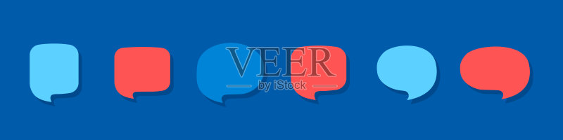 消息聊天图标。语音气泡。商务和广告矢量线条图标图标素材