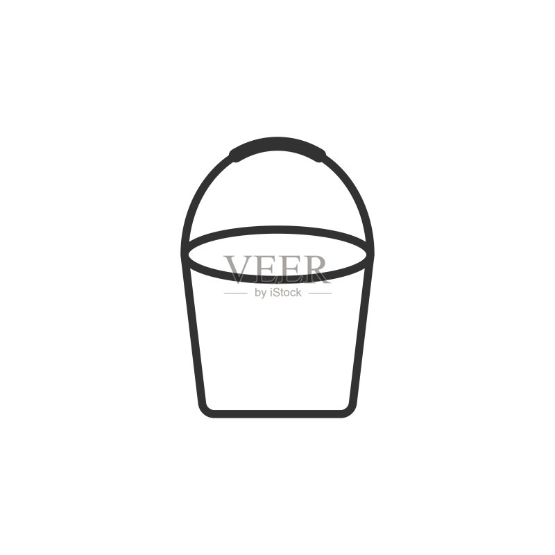 水桶图标矢量设计模板图标素材
