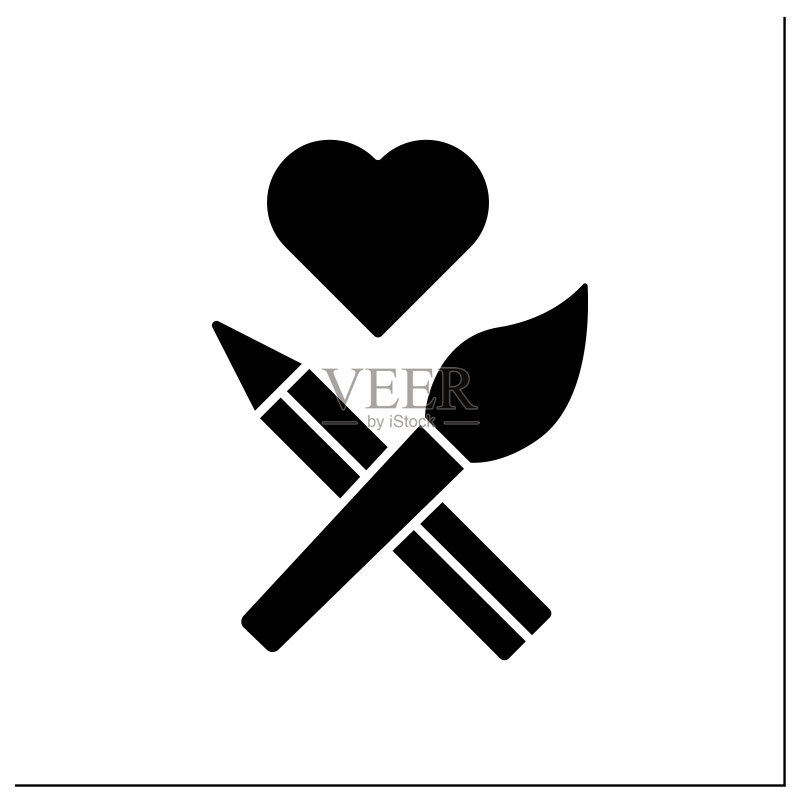 绘画字形图标图标素材
