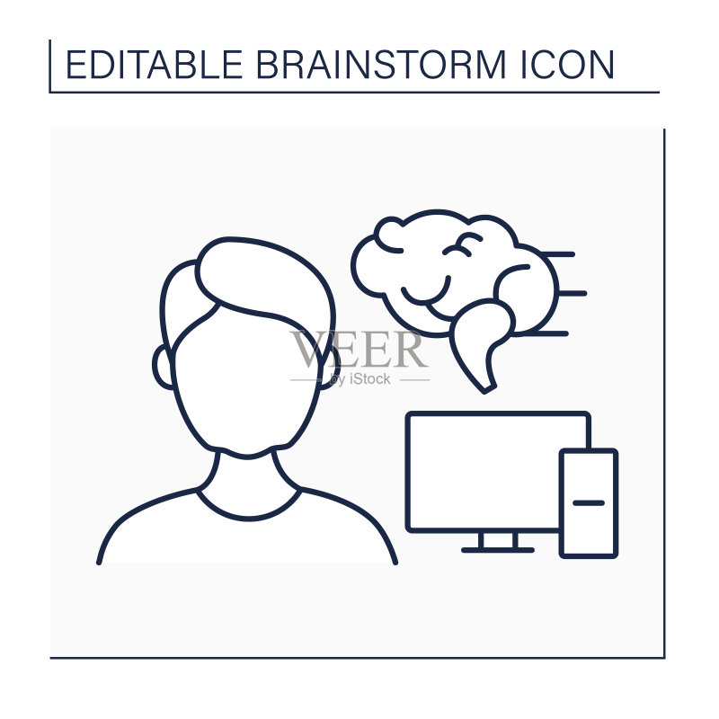 IT线条图标图标素材