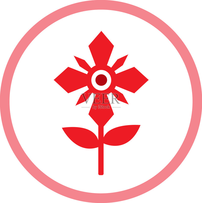 花图标植物标志符号设计图标素材