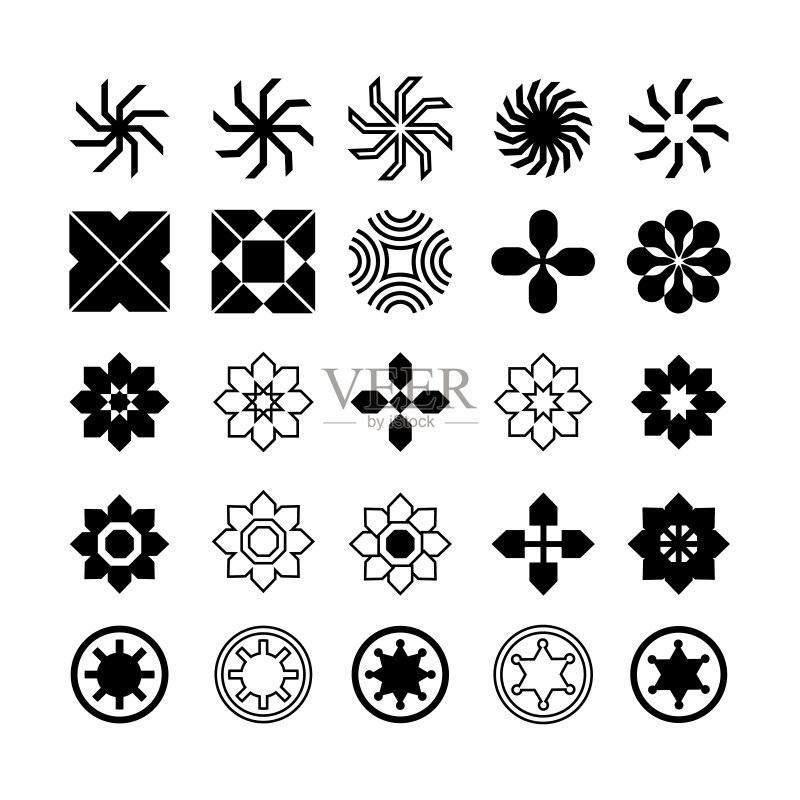 各种风格的星星图标合集图标素材