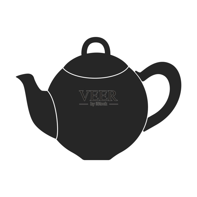 黑色茶壶图标图标素材