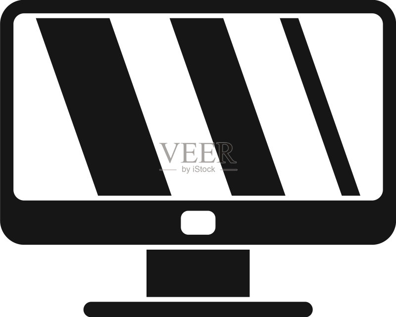 液晶显示器图标 简易电脑屏幕图标素材