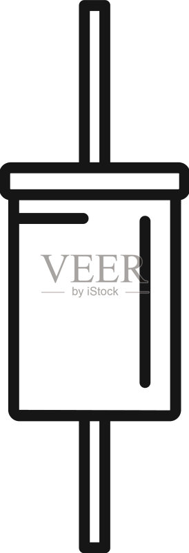 面板二极管图标半导体轮廓图标素材