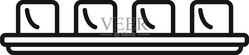 冰镇冷却器冰块托盘轮廓图标模具图标素材