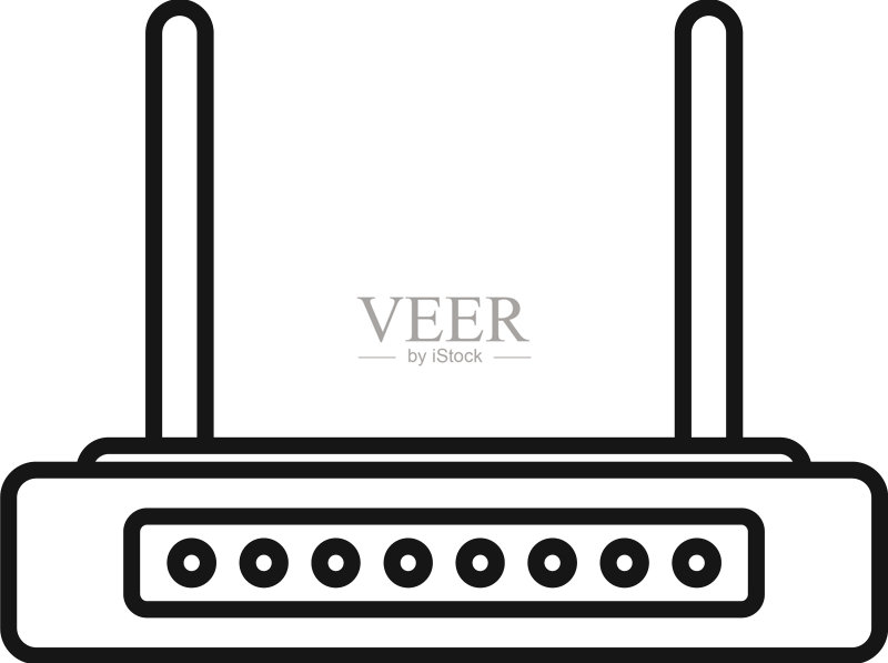 互联网调制解调器图标轮廓wifi设备图标素材