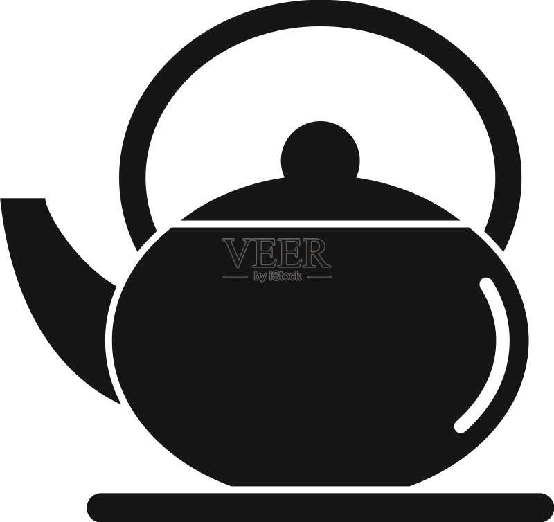 简单的旧茶壶图标图标素材