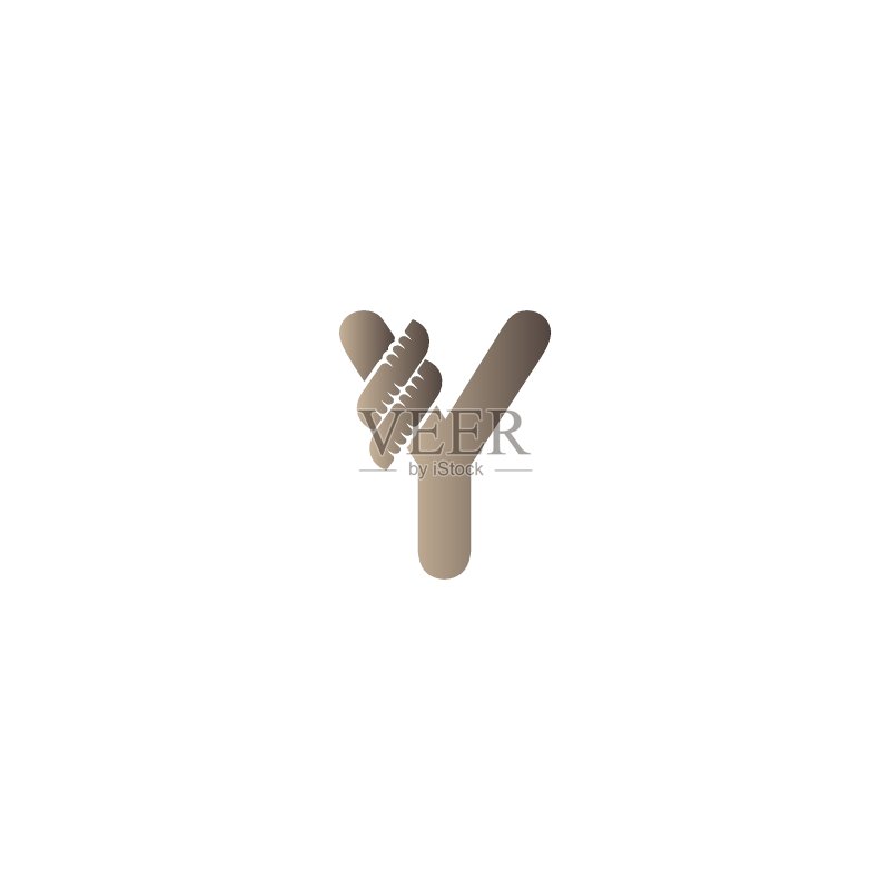 绳索缠绕的字母Y图标Logo设计图标素材