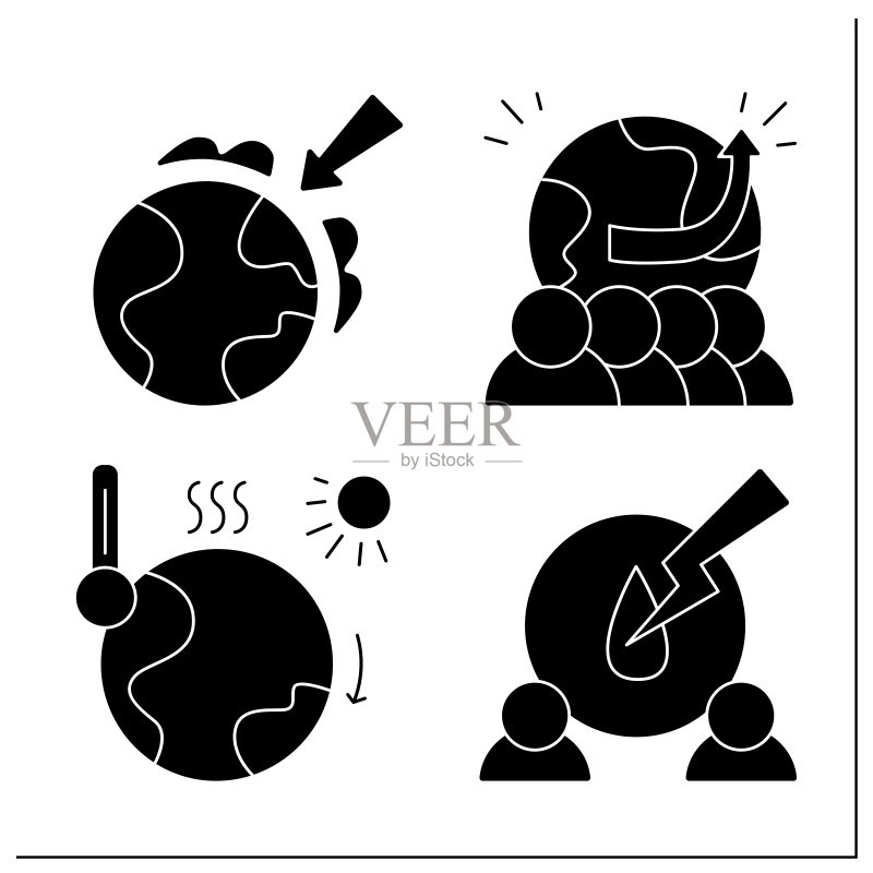 生态问题标志图集图标素材