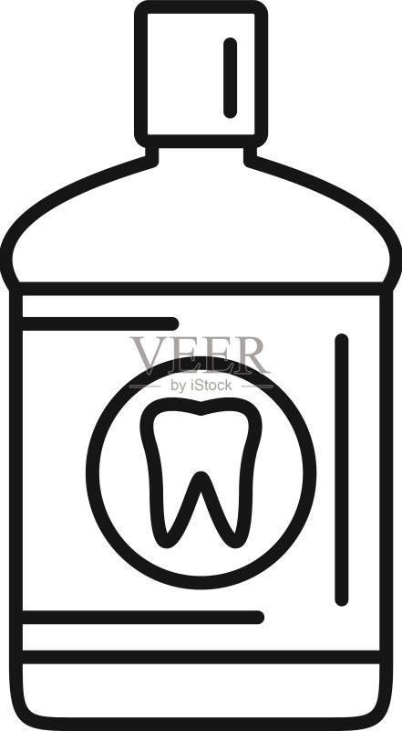 漱口水产品图标轮廓图标素材