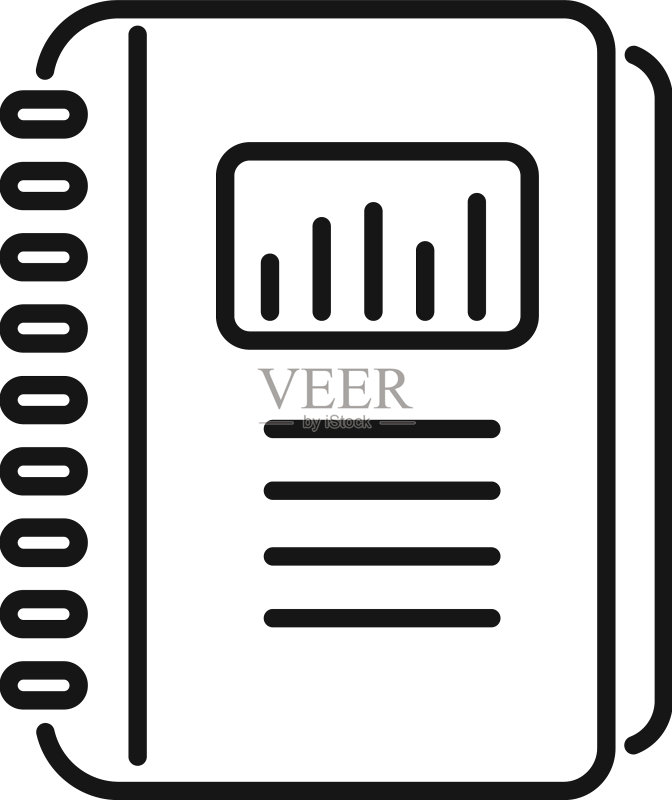 报告图标轮廓商务文档图标素材