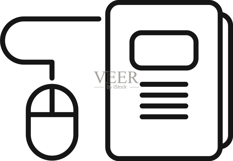 在线文件夹图标轮廓培训人员图标素材