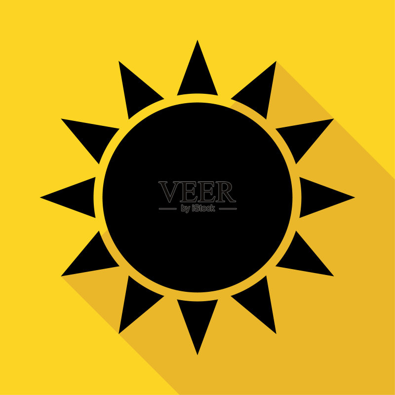 抽象矢量太阳图标旅行海滩度假标志图标素材