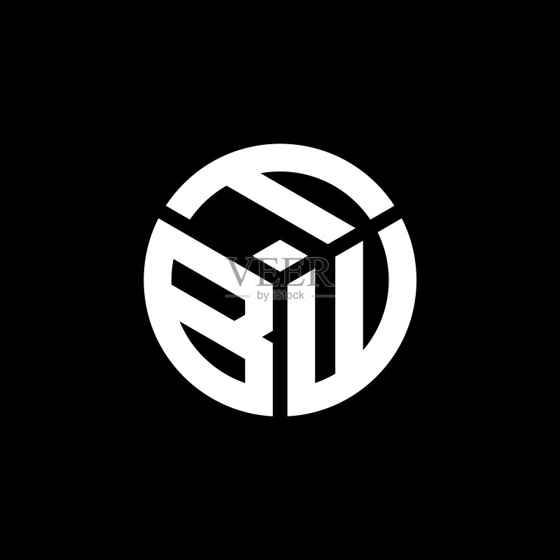 FBW字母标志设计(黑色背景)图标素材