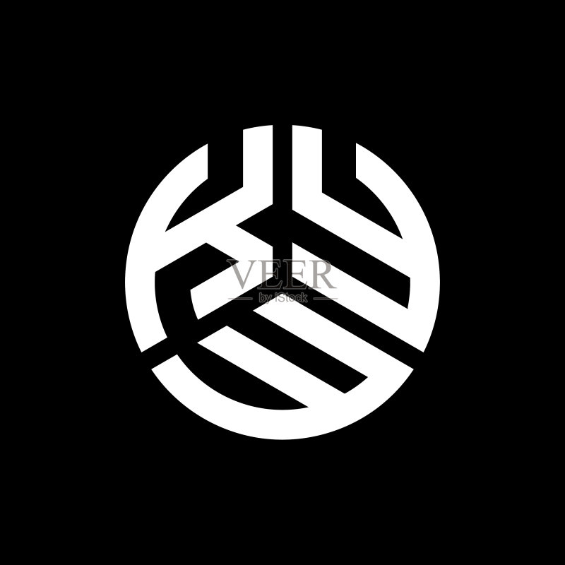 printkyw字母logo设计,黑色背景图标素材