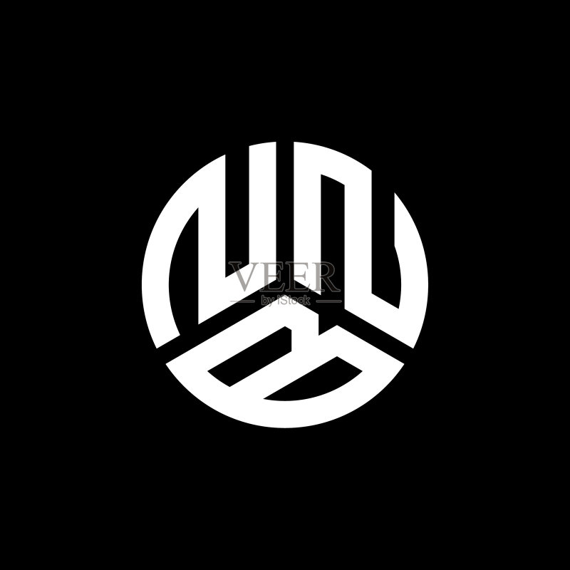 NNB字母标志黑色背景设计图标素材