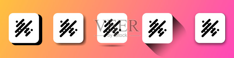 现代抽象图标、Logo、象形图或banner合集,具有不同阴影效果。矢量图,EPS 10格式图标素材