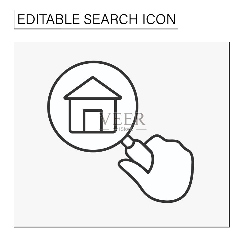 SEO线条图标图标素材